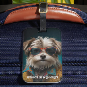 Süßes Hunde-Foto Gepäckanhänger