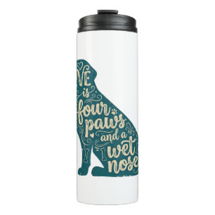 Süßes Hunde-Mama- und Hunde-Papa-Geschenk Thermosbecher