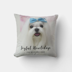 Süßes Hunde-Pawlidays modernes Hunde-Weihnachtsdes Kissen