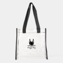 Süßes Hundedesign Klare Stadion-Tasche