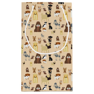 Süßes Hundemuster-Design für Hundeliebhaber- Beige Kleine Geschenktüte