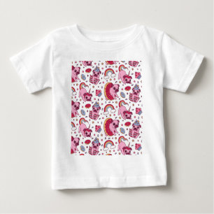Süßes Hundemuster für Hundeliebhaber Baby T-shirt