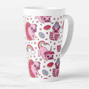 Süßes Hundemuster für Hundeliebhaber Milchtasse
