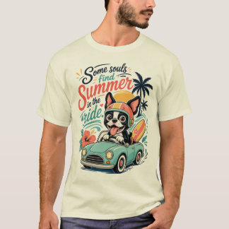 Süßes Hundestraßen-Trip-Design T-Shirt