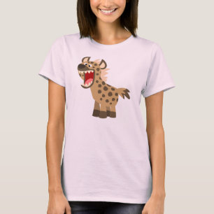 Süßes hungriges Cartoon-Hyänen-Frauen-T-Shirt T-Shirt