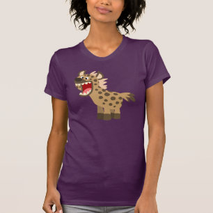 Süßes hungriges Cartoon-Hyänen-Frauen-T-Shirt T-Shirt
