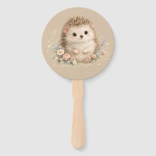 Süßes Igel Cottagecore Blumen-Geschenk Fächer