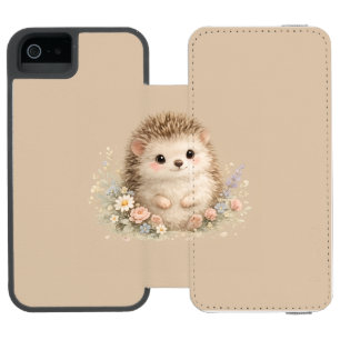 Süßes Igel-Häuschen-Idyll Blumen-Geschenk Incipio Watson™ iPhone 5 Geldbörsen Hülle