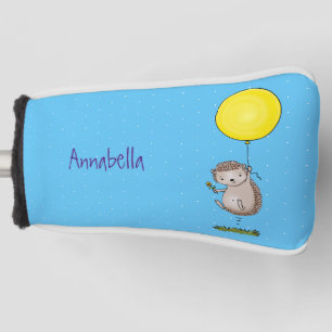 Süßes Igel- und Ballon-Cartoon-Muster Golf Headcover