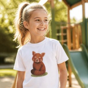 Süßes illustriertes Rotes-Panda-Kinderbuch für Kle T-Shirt