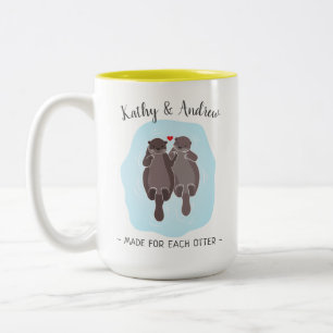 Süßes, individuelles Geschenk für jeden Otter für  Zweifarbige Tasse