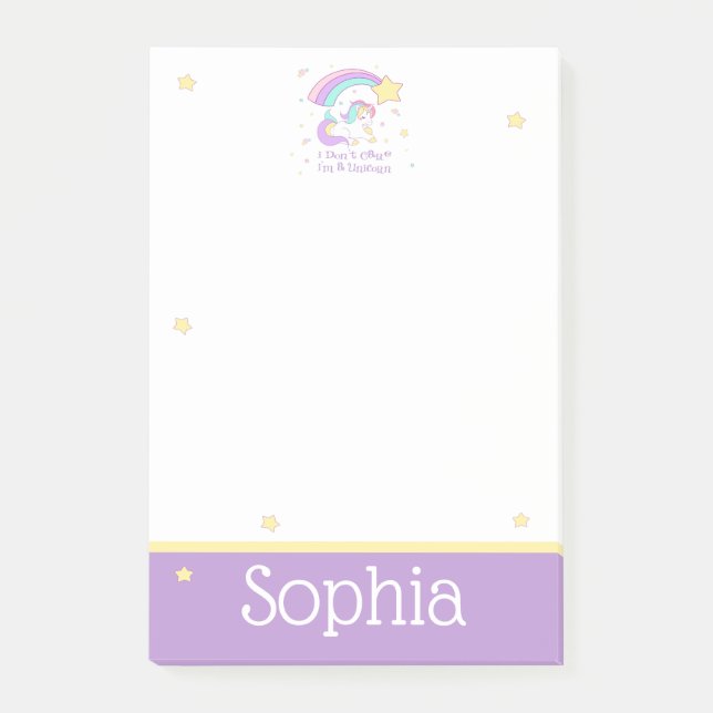 Süßes individuelles personalisiertes magisches Reg Post-it Klebezettel (Vorderseite)