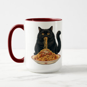 Süßes italienisches Lebensmittel-Liebhaber-Katze-D Tasse