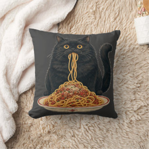 Süßes italienisches Lebensmittel-Liebhaber-Katzend Kissen