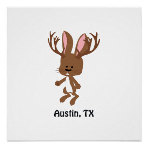 Süßes Jackalope - Austin, Texas Poster