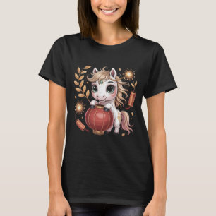 Süßes Jahr des Pferdes 2026 T-Shirt, Chinesisches T-Shirt