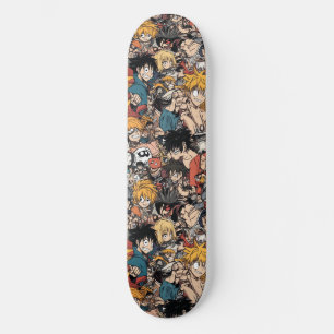 Süßes japanisches Anime-Manga-Muster Skateboard