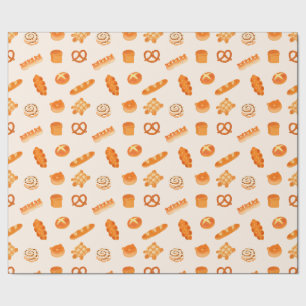 Süßes japanisches Bäckereibrot Kawaii Cute Geschenkpapier