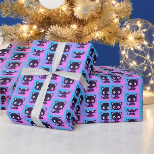 Süßes Japanisches Kawaii-Katzen-Geschenkpapier 🐾  Geschenkpapier