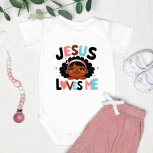 Süßes "Jesus liebt mich" Design  Baby Strampler
