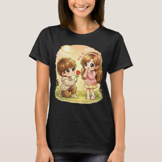 Süßes Jungen- und Mädchen-T-Shirt T-Shirt