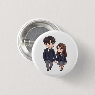 Süßes K-Drama-Schulstudenten-Paar-Button-Pin Button