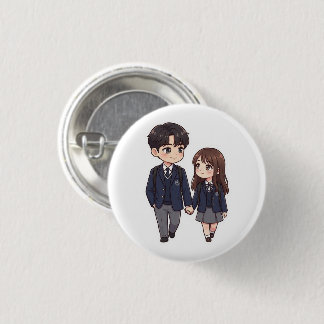 Süßes K-Drama-Schulstudenten-Paar-Button-Pin Button