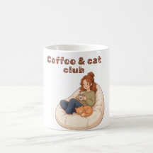 Süßes Kaffee- & Katzenclub-Design