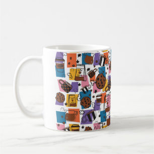 Süßes Kaffeemuster – Bunter Kaffeeliebhaber  Kaffeetasse