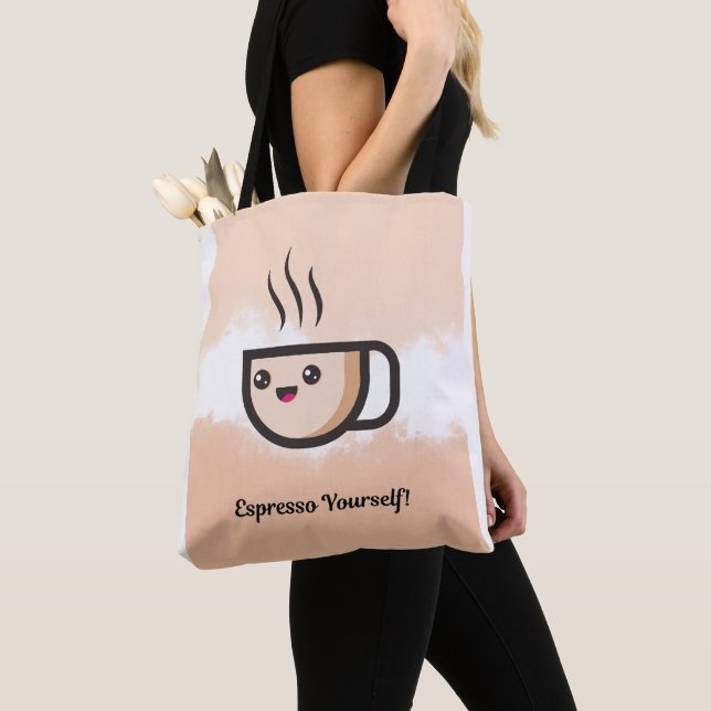 Süßes Kaffeetassen-Design-Tote Tasche (Von Nahem)