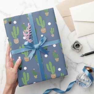 Süßes Kaktusmuster Geschenkpapier