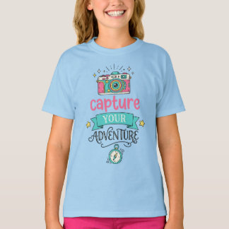 Süßes Kamera-Grafik-Kinder-T-Shirt | Farbige Fotog T-Shirt