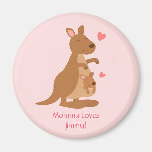 Süßes Känguru-Baby-Joey-Kinder-Personalisierter Ma Magnet