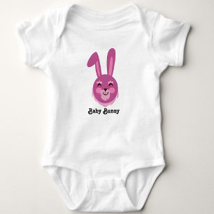Süßes Kaninchen, bei dem Sie die Farben und den Te Baby Strampler