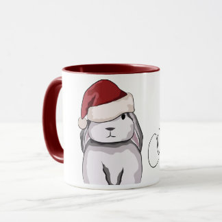 Süßes Kaninchen-Bild zu Weihnachten Tasse