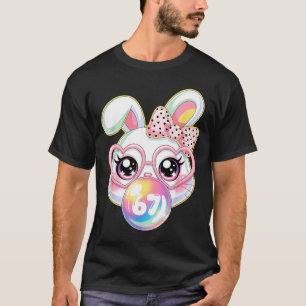 Süßes Kaninchen-Gesicht für Frauen Mädchen Kinder T-Shirt