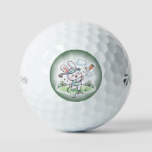 Süßes Kaninchen-Golfer-Design