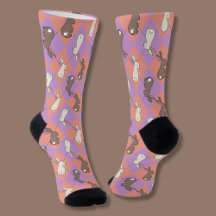 Süßes Kaninchen-Häschen Rosa und Lila Pastell-Argy
