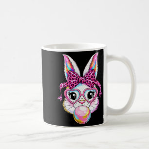 Süßes Kaninchen-Hasen-Gesicht Leopard Coquette Bri Kaffeetasse