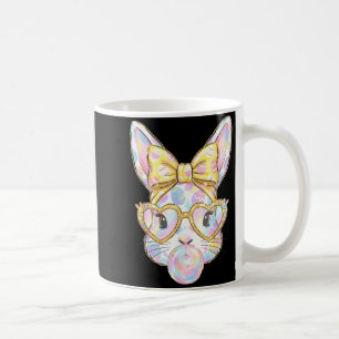 Süßes Kaninchen-Hasen-Gesicht Tie Dye Brille Mädch Kaffeetasse