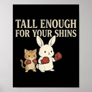 Süßes Kaninchen-Hasen-Katze groß genug für Schienb Poster