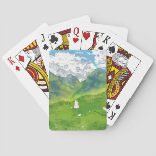 Süßes Kaninchen in Mountain View Spielkarten