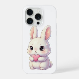 Süßes Kaninchen mit Herz – Liebenswerte Pastell-Li iPhone 15 Pro Hülle