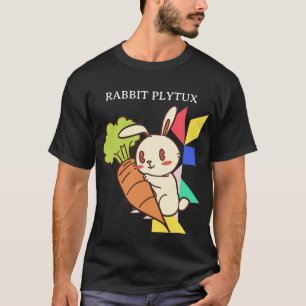 Süßes Kaninchen mit Karotten Retro-Hasen-T-Shirt T-Shirt