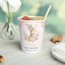 Süßes Kaninchen, Schmetterling, rosa Blumen, Babyp