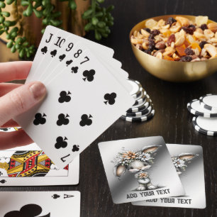Süßes Kaninchen Spielkarten