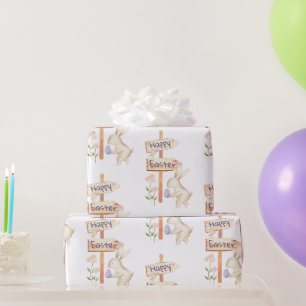 Süßes Kaninchen und glückliches Osterei Geschenkpapier
