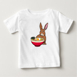 Süßes Kaninchen und Ramen Baby T-shirt