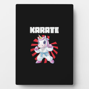 Süßes Karate-Einhorn Karate Japanische Kampfsporta Fotoplatte