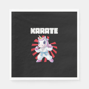 Süßes Karate-Einhorn Karate japanische Kampfsporta Serviette